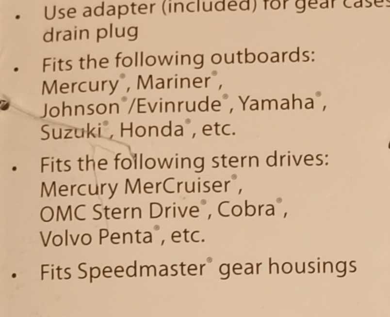 Bomba óleo, motor fora de bordo