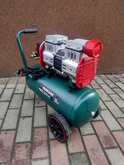 Kompresor 24 l 10 barów bardzo cihy 2 tłokowy PARKSIDE PASKO 2410 A1