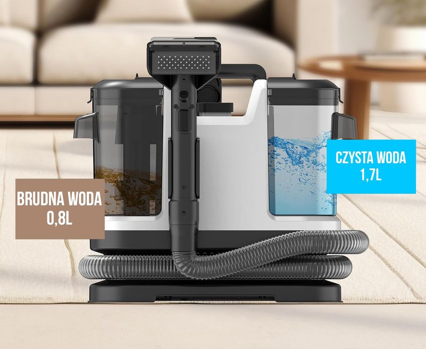 Odkurzacz Piorący / Ekstraktor do Dywanów i Tapicerki - 12KPa, 500W