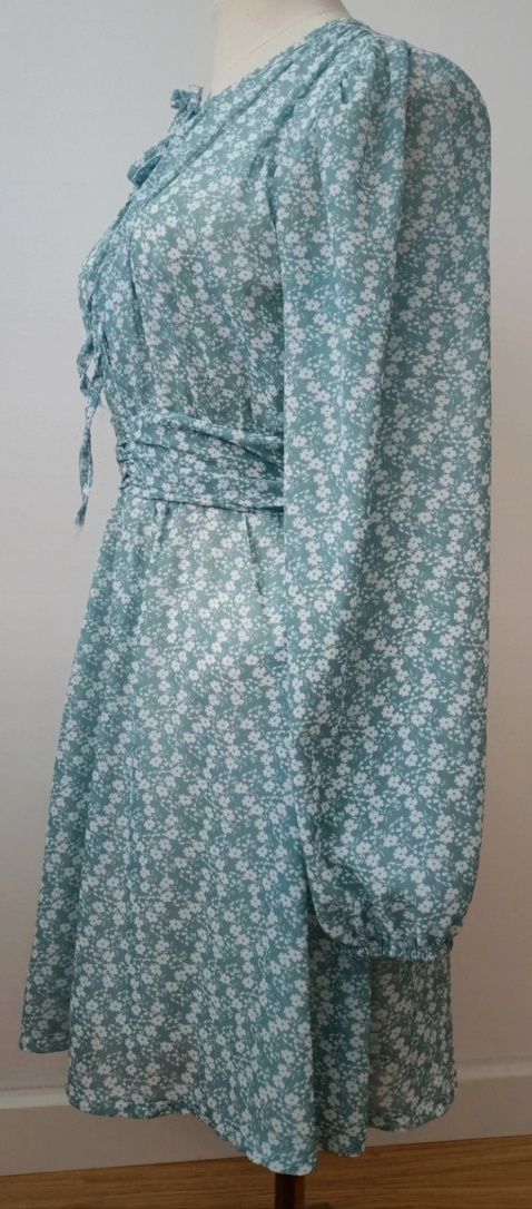 Vestido estampado verde água Gilola Novo