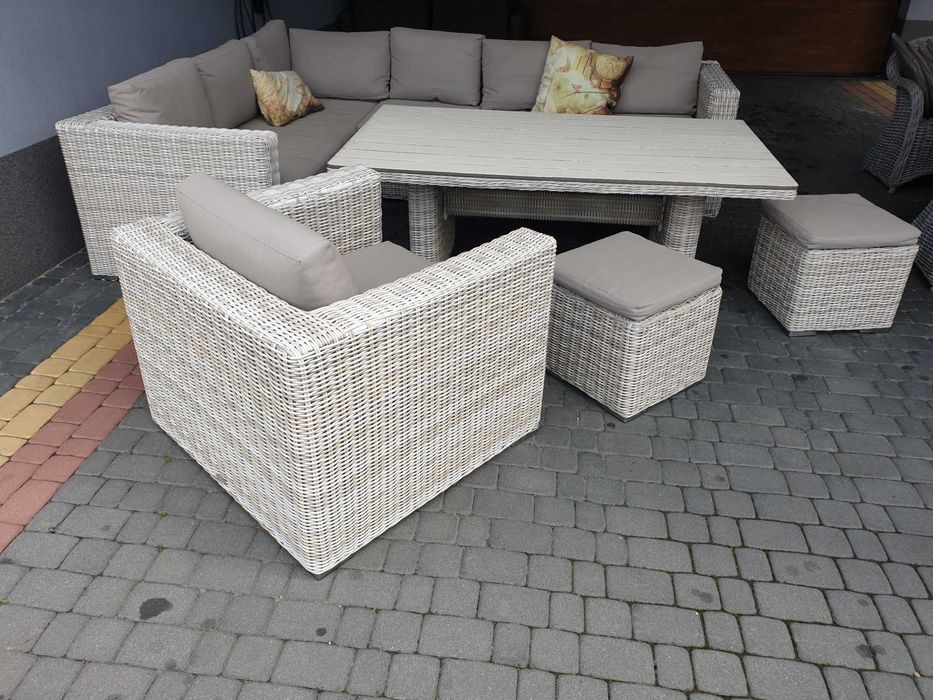 Garden Impressions piękne meble ogrodowe-technorattan-narożnik,fotel