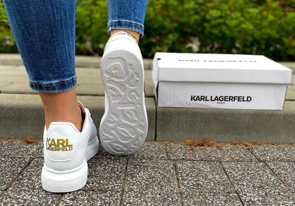 KARL LAGERFELD damskie białe nowe sneakersy 36-41 KARL białe buty