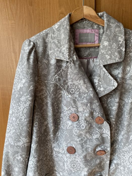 Elegancki płaszczyk we wzory – Per Una – rozmiar 18 (44–46)