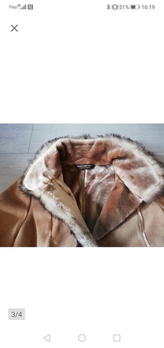 ANDREW MARC NEW York śliczny kożuch płaszcz r. L/40