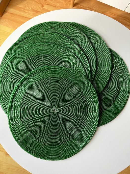 Podkładki dekoracyjne -komplet 6 szt. butelkowa zieleń Home&You