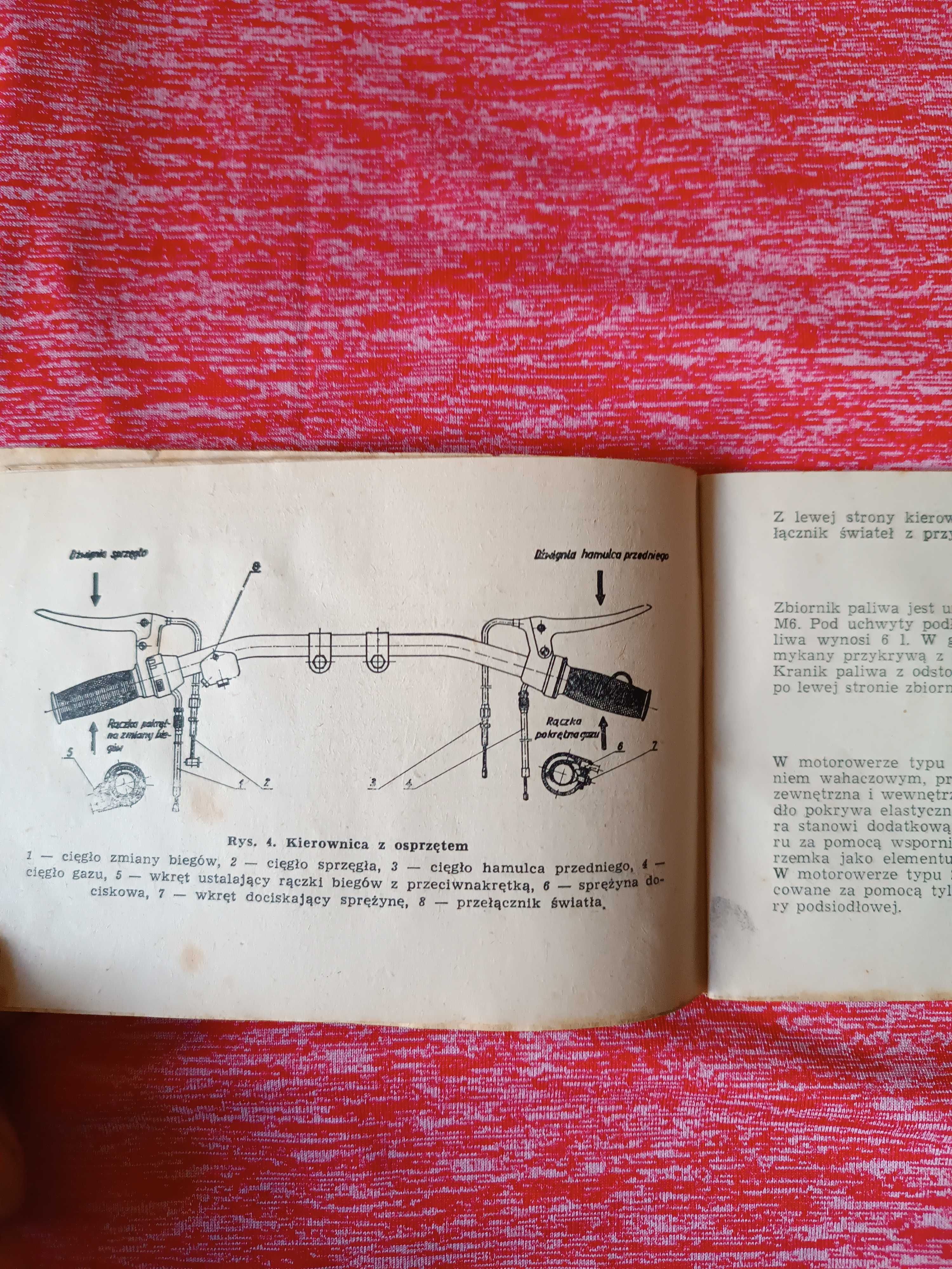 Instrukcja obsługi motoroweru Komar z roku 1969 ZZR