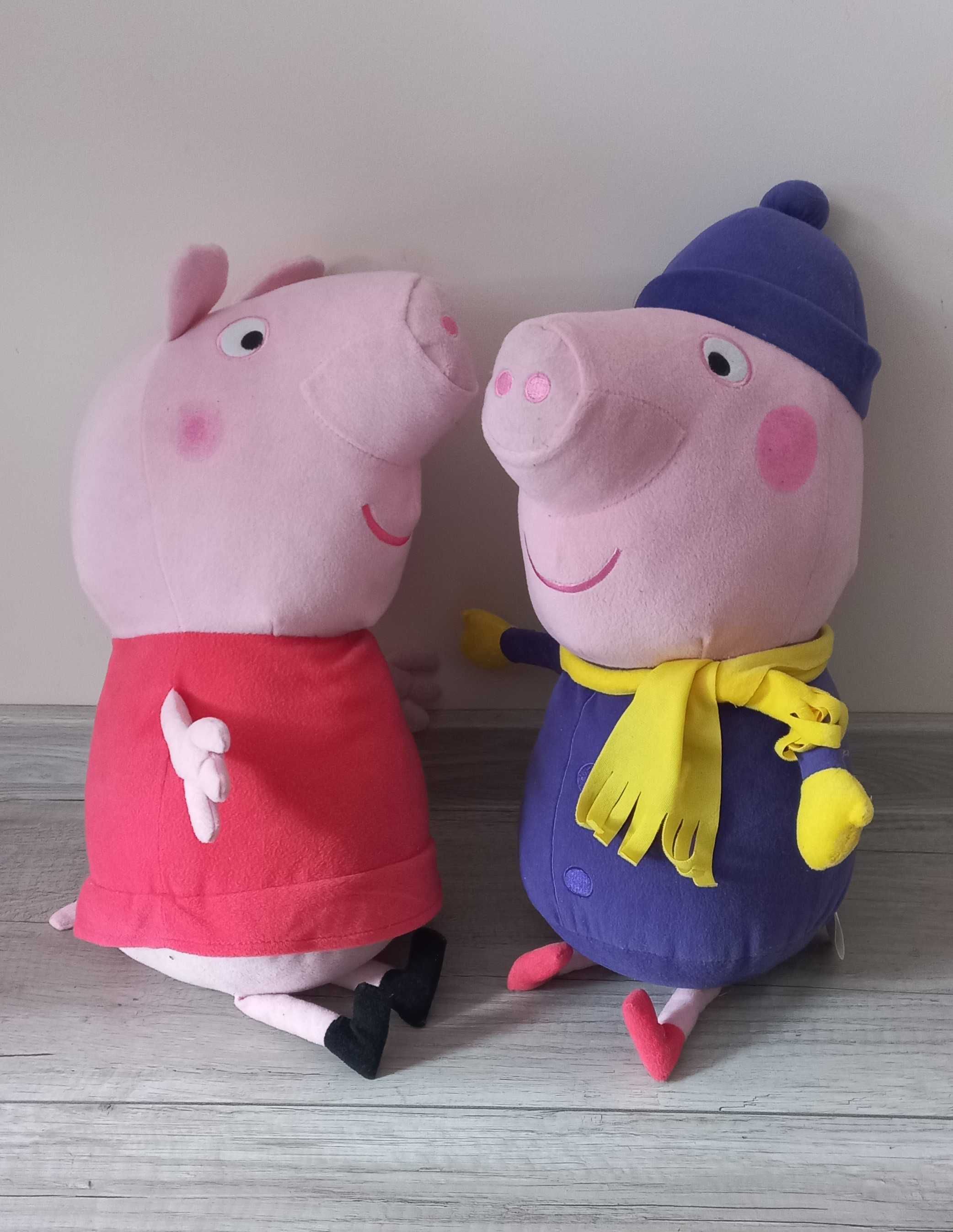 zestaw dwóch pluszaków świnka peppa i george duże 55cm peppa pig