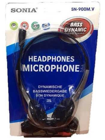 Headset com microfone rotativo auscultadores fones headfones Novos