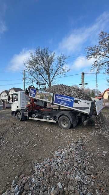 Usługi transportowe z HDS, łyżka, wywrotka