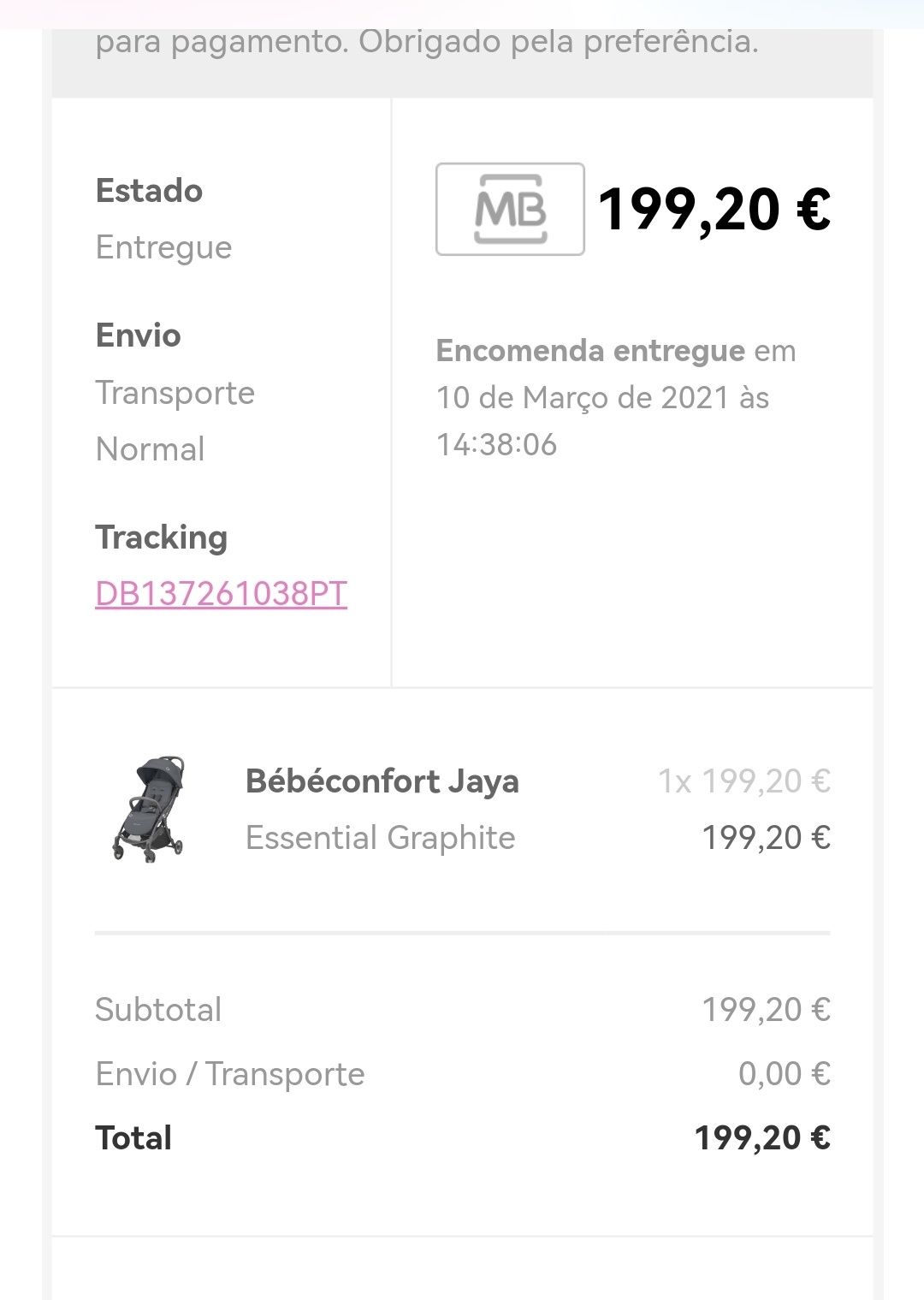 Carrinho de bebé