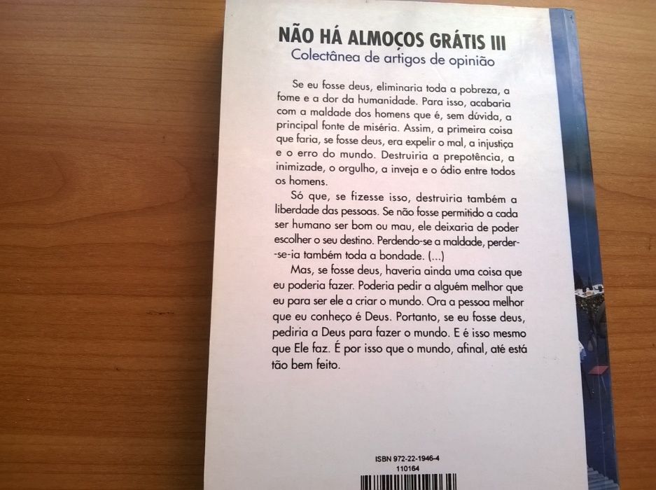 Não Há Almoços Grátis III - João César das Neves (portes grátis)