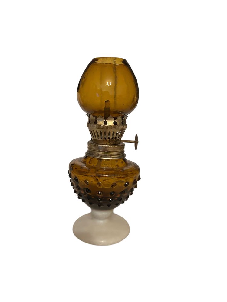 Szklana lampka naftowa miodowa nr.7874