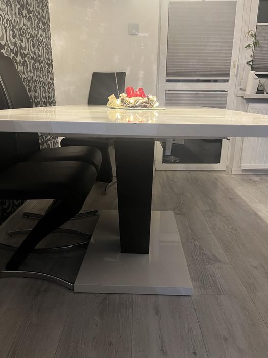 Stół czarno biały 90x160