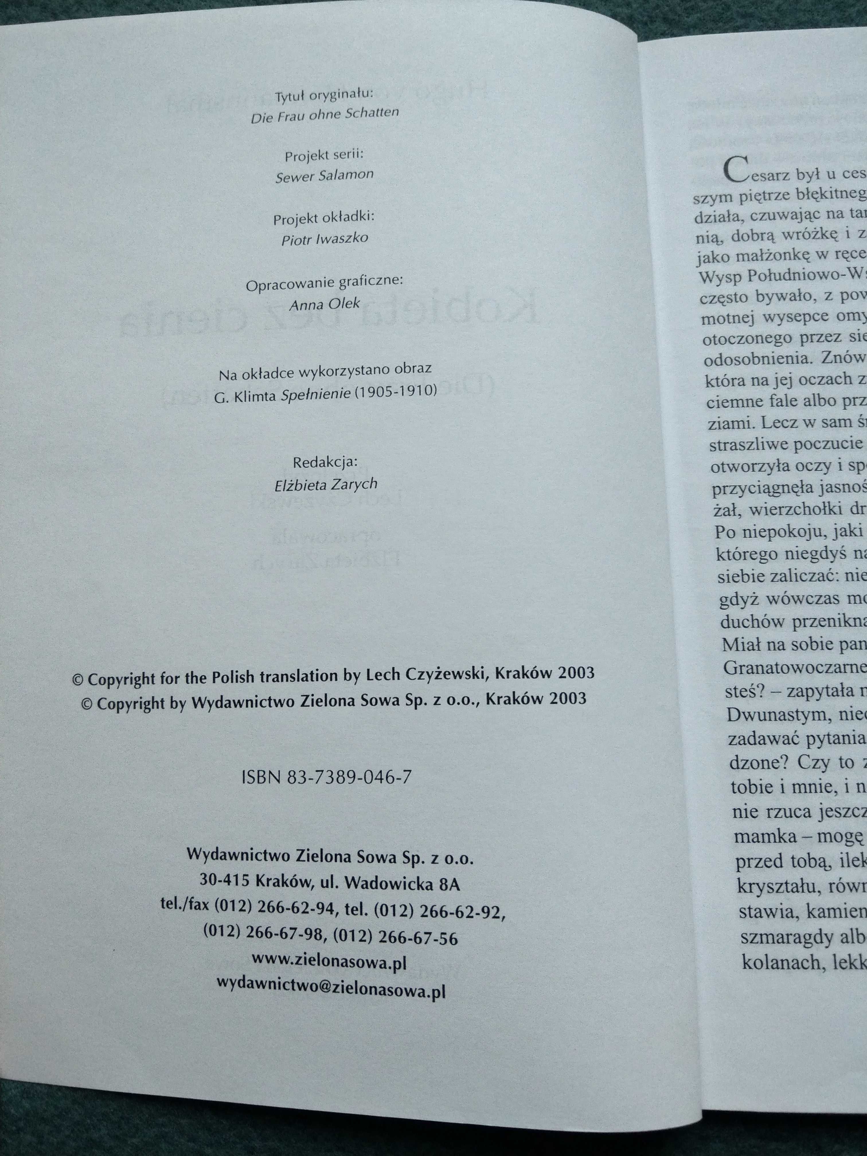 "Kobieta bez cienia" Hugo von Hofmannsthal