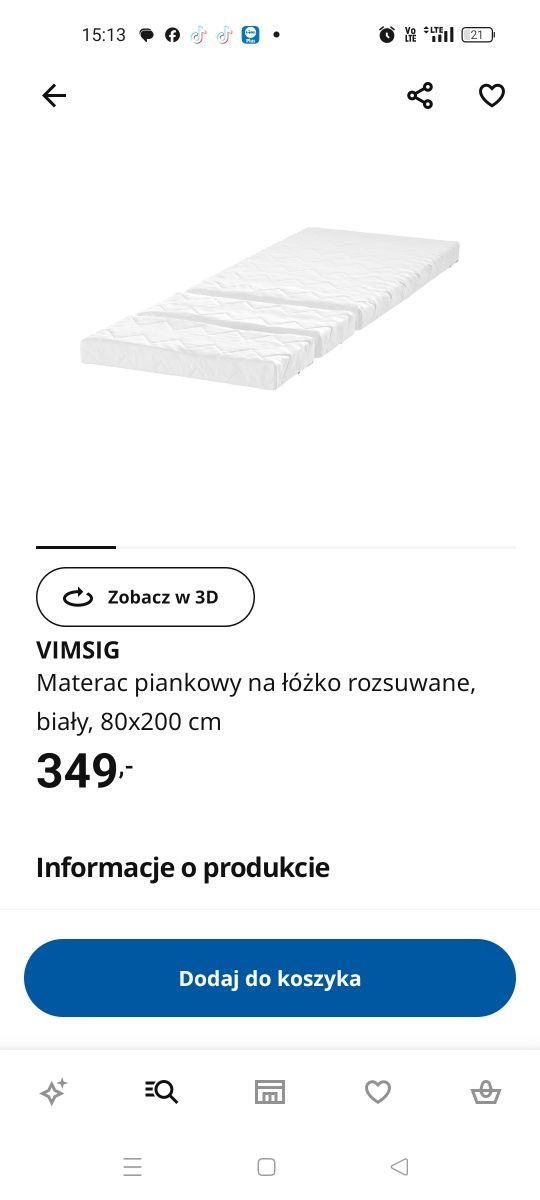 łóżko  rosnące  Ikea Slakt