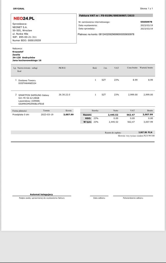 Samsung galaxy s21 fe 5g 2023/03/19