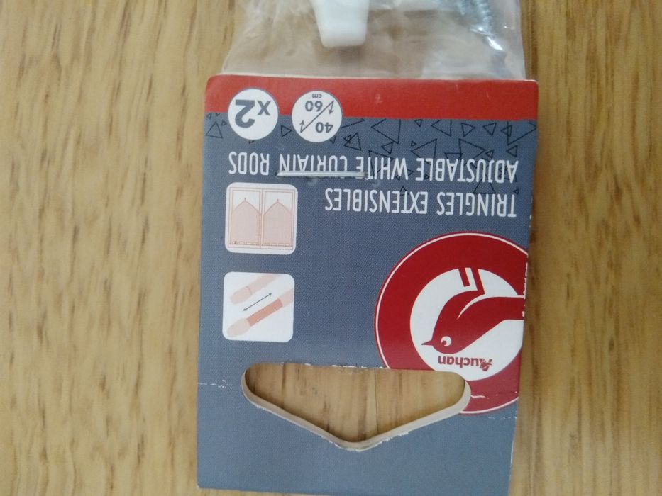 Conjunto de 2 varões extensíveis e ajustáveis