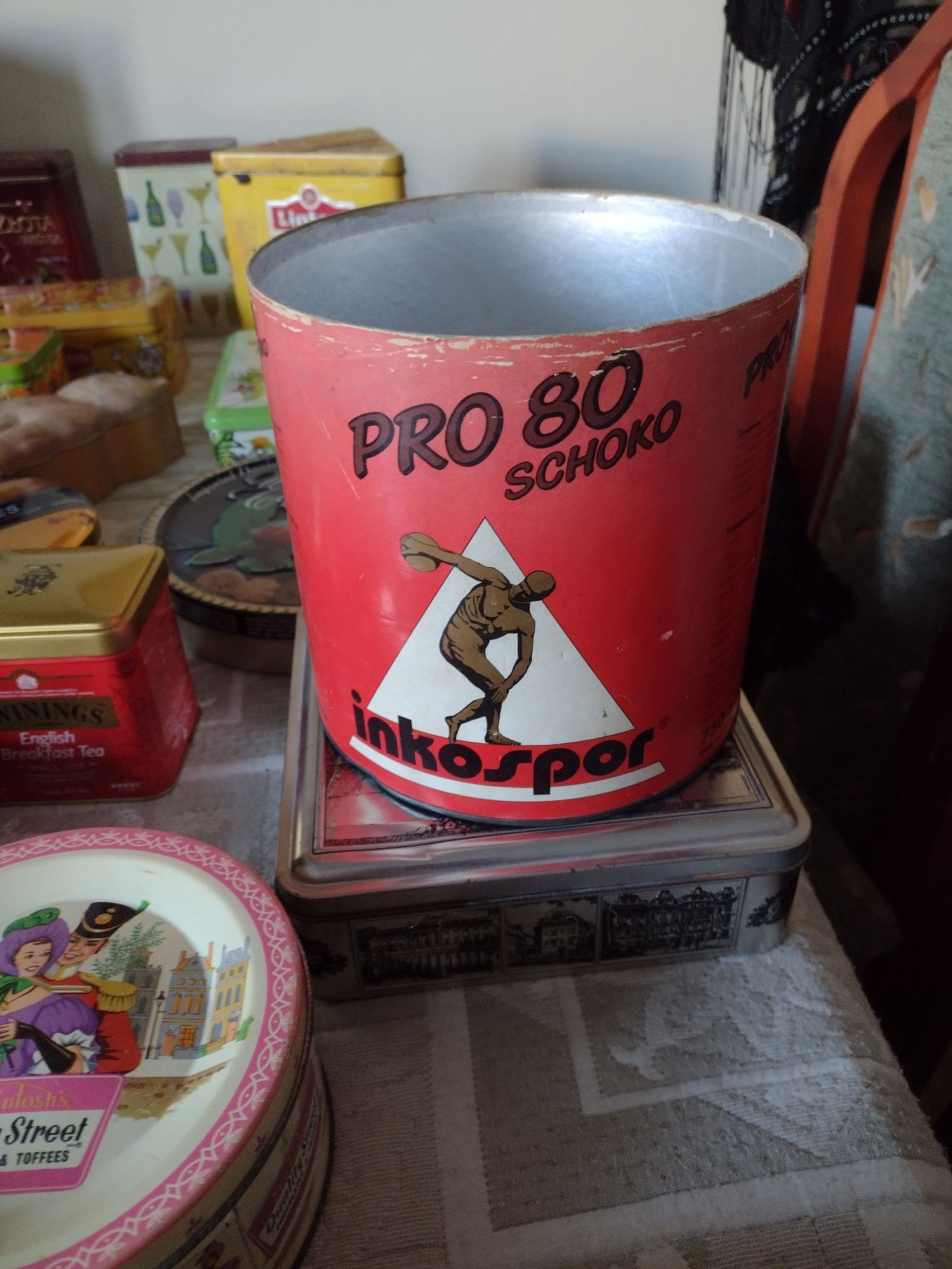 Puszka pudełko metalowe prl i inne