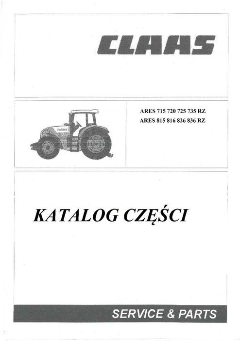 Katalog części Claas ARES 815, 816, 826, 836 RZ