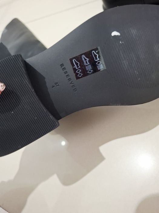 Czarne klasyczne buty zimowe jesienne reserved nowe kozaki 37