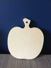 Drewniana deska w kształcie jabłka decoupage