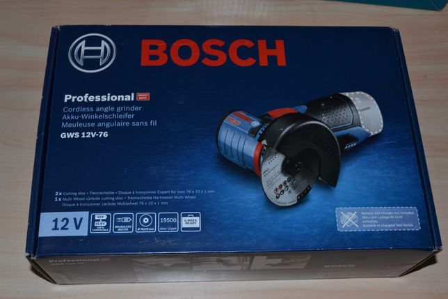 Болгарка аккумуляторная Bosch GWS GWS 12V-76 (без АКБ и ЗУ)