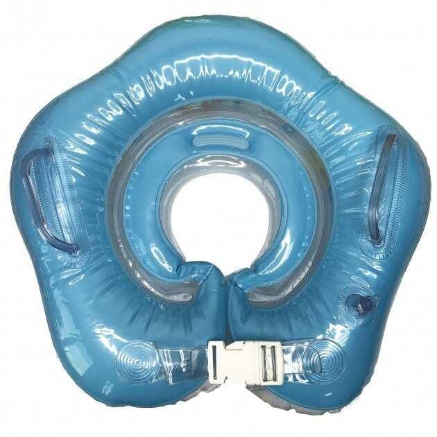 Круг для купания на шею малыша детей голубой