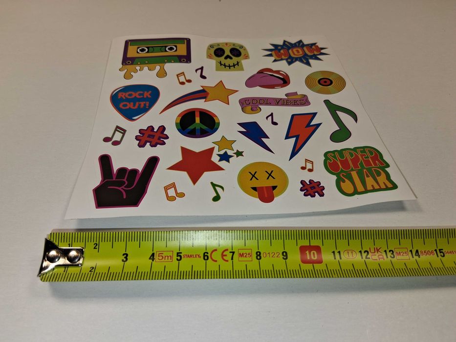 N223 Naklejki Dekoracyjne Rock Style Na Gitarę Laptop Gadżety