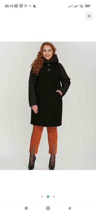 Женское весеннее демисезонное  пальто большого размера, р. 54-56