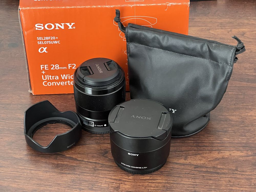 Obiektyw Sony FE 28mm z konwerterem na 21mm
