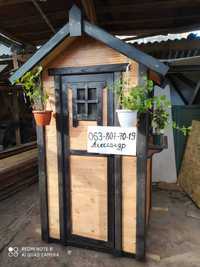 Туалет "Классический" дачный из дерева ( для дачи, уличный )