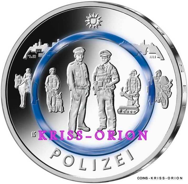 10 Euro 2024 Niemcy - Policja - Polimer ring