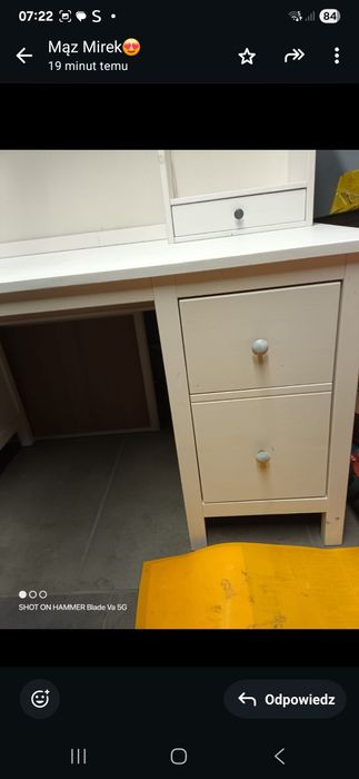 Biurko  z nadstawką  ikea hemnes sosnowe.