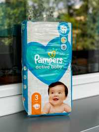 Pieluchy Pampers Active Baby 3 - 6-10 kg /  54 szt / Nowe