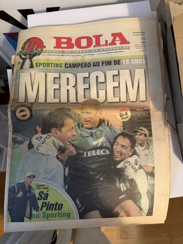 Jornais antigos desporto