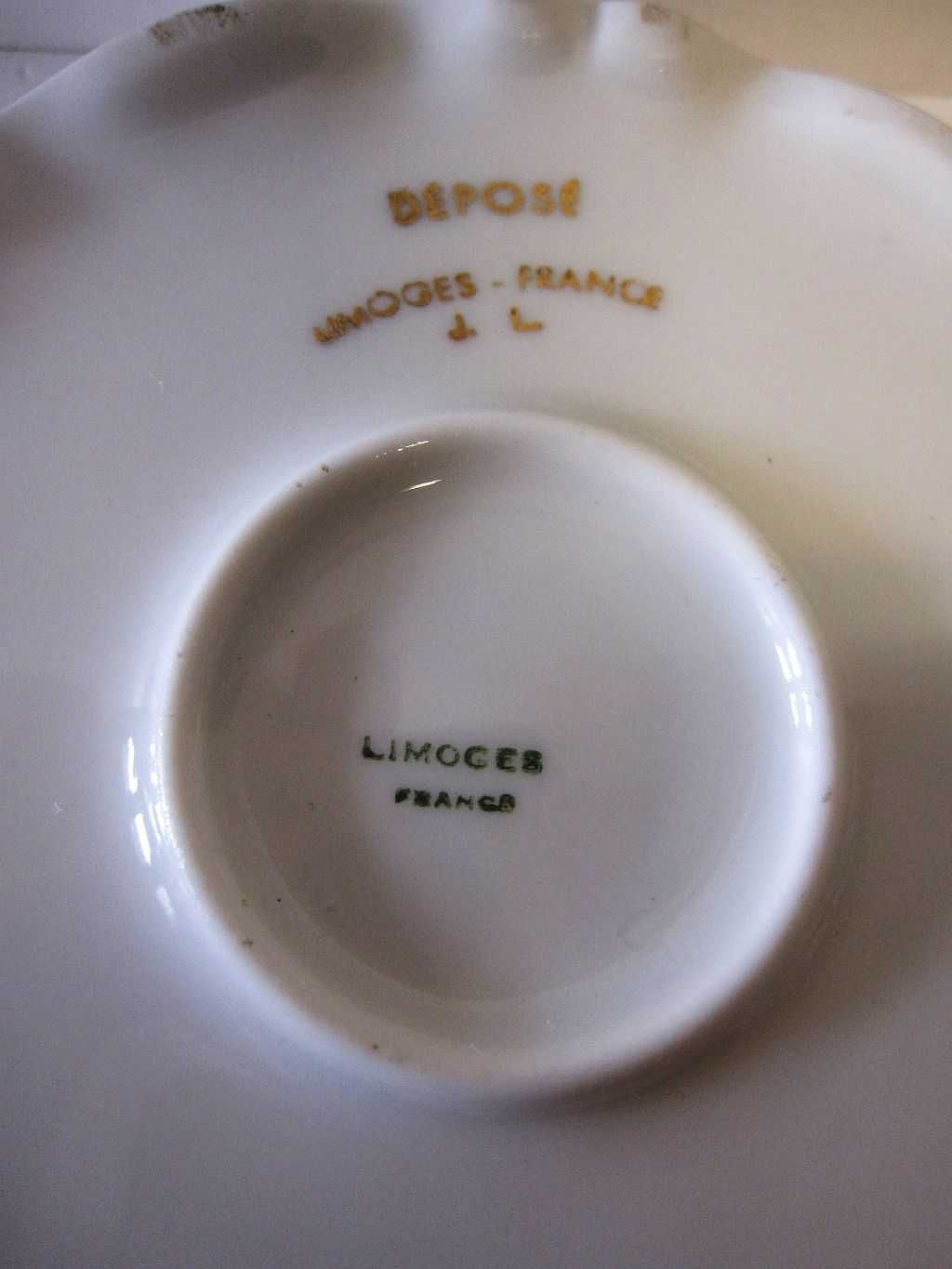 vintage caixa em porcelana francesa de Limoges-motivo Rococó + dourada
