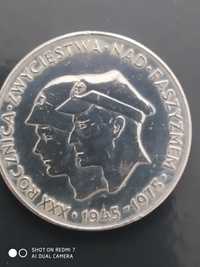 Moneta XXX lecie zwycięstwa nad faszyzmem - żołnierze,moneta srebrna