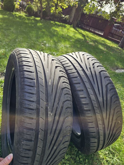 2 sztuki - 205/55 R16 - UNIROYAL- lato - jako uszkodzone