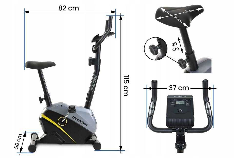 ROWER stacjonarny treningowy URBOGYM OXYGEN YELLOW