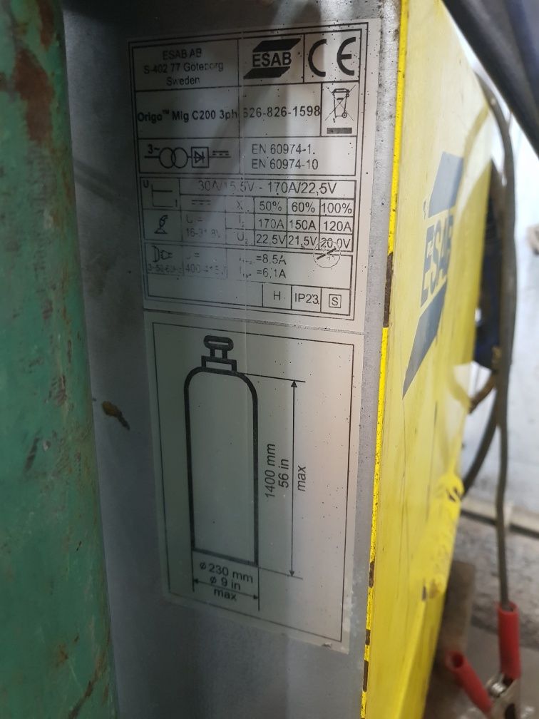 Migomat Esab orgio mig c200 3ph