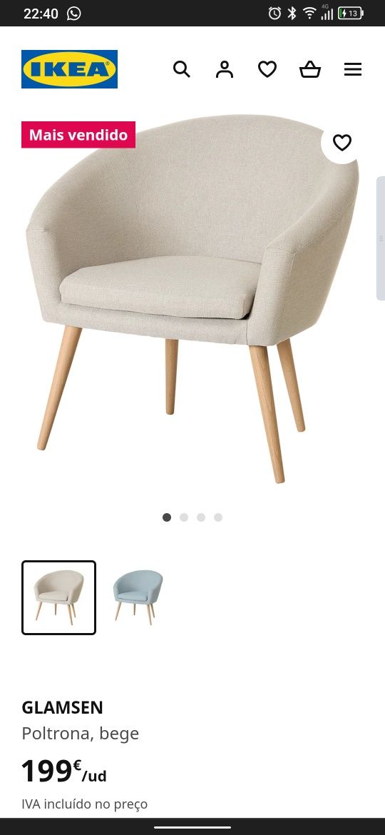 2 Poltronas Ikea como novas