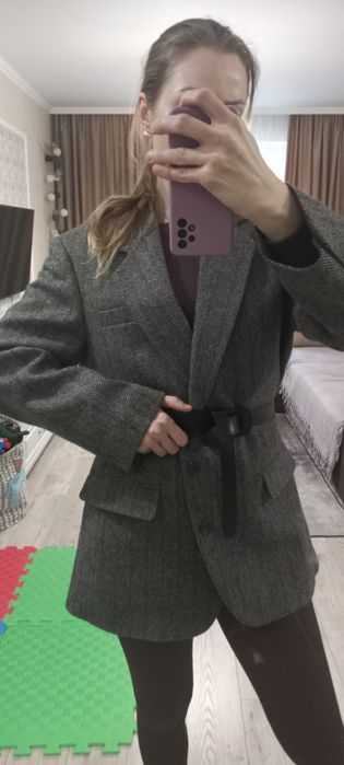 Вінтажний, оригінальний твідовий жакет- пальто