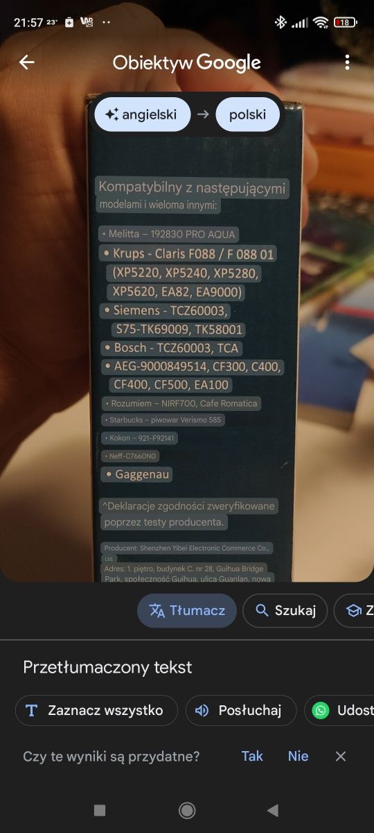 Filtr do wody fst007