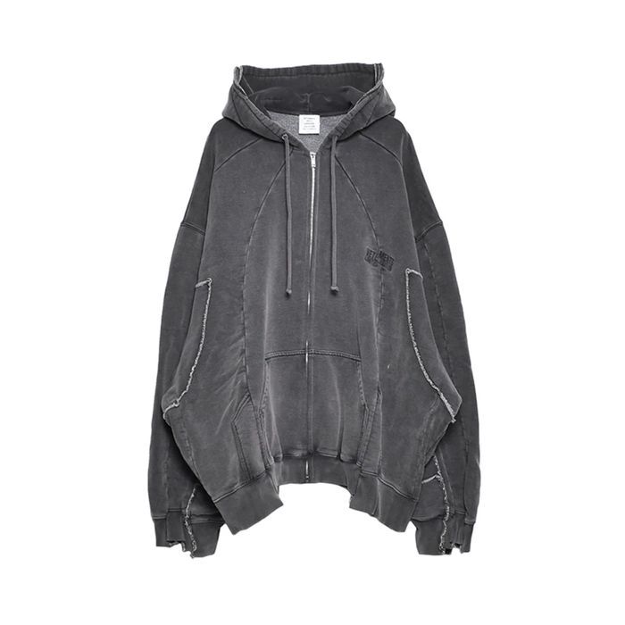 зип худи Vetements Deconstructed zip up grey S M L balenciaga mm6
