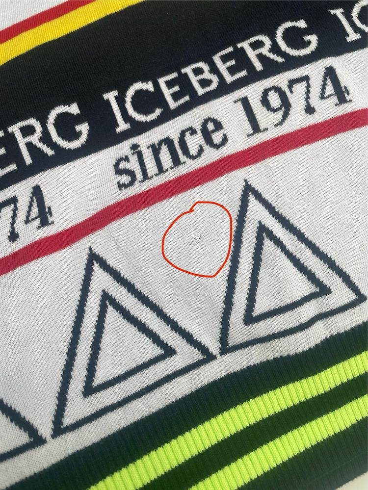 Iceberg UNIKATOWY kolorowy damski sweter M