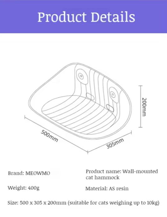 Cama suspensa para gatos