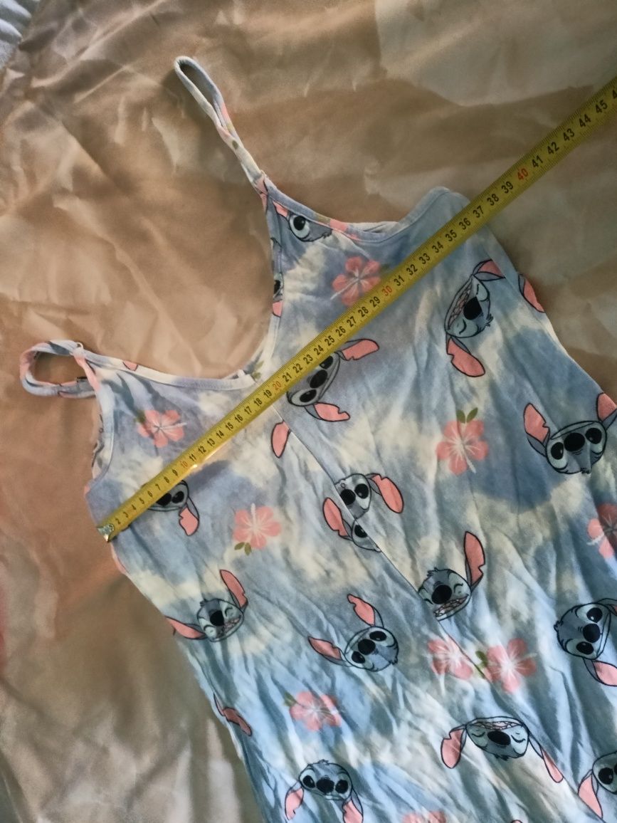 Bawełniana piżama damska kombinezon spodnium Stich Disney 36 38 S M