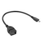 Kabel USB gniazdo A - wtyk micro USB 20cm OTG