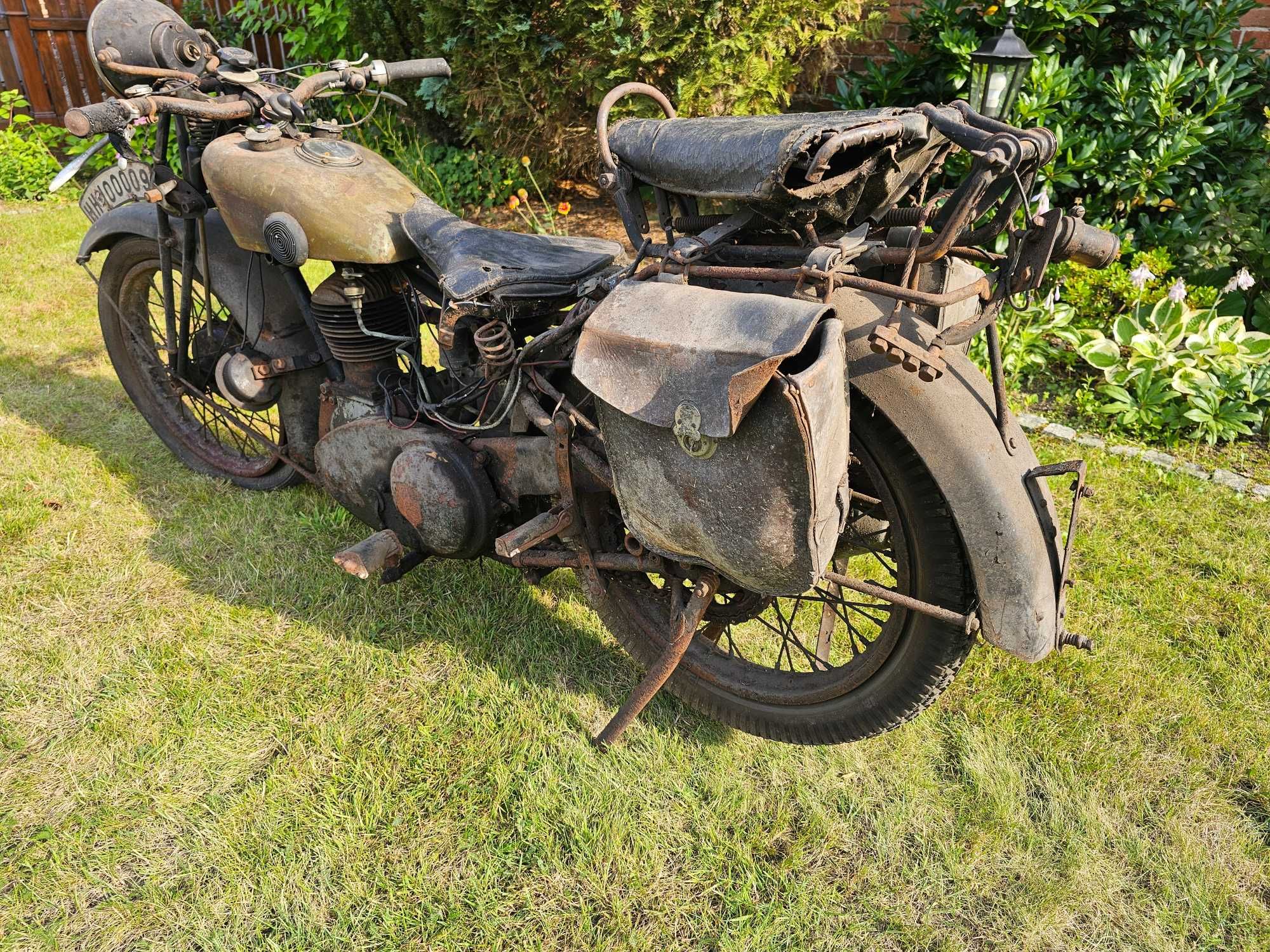 Motocykl Royal Enfield 1930 r  500cm Zabytek  z dokumentami