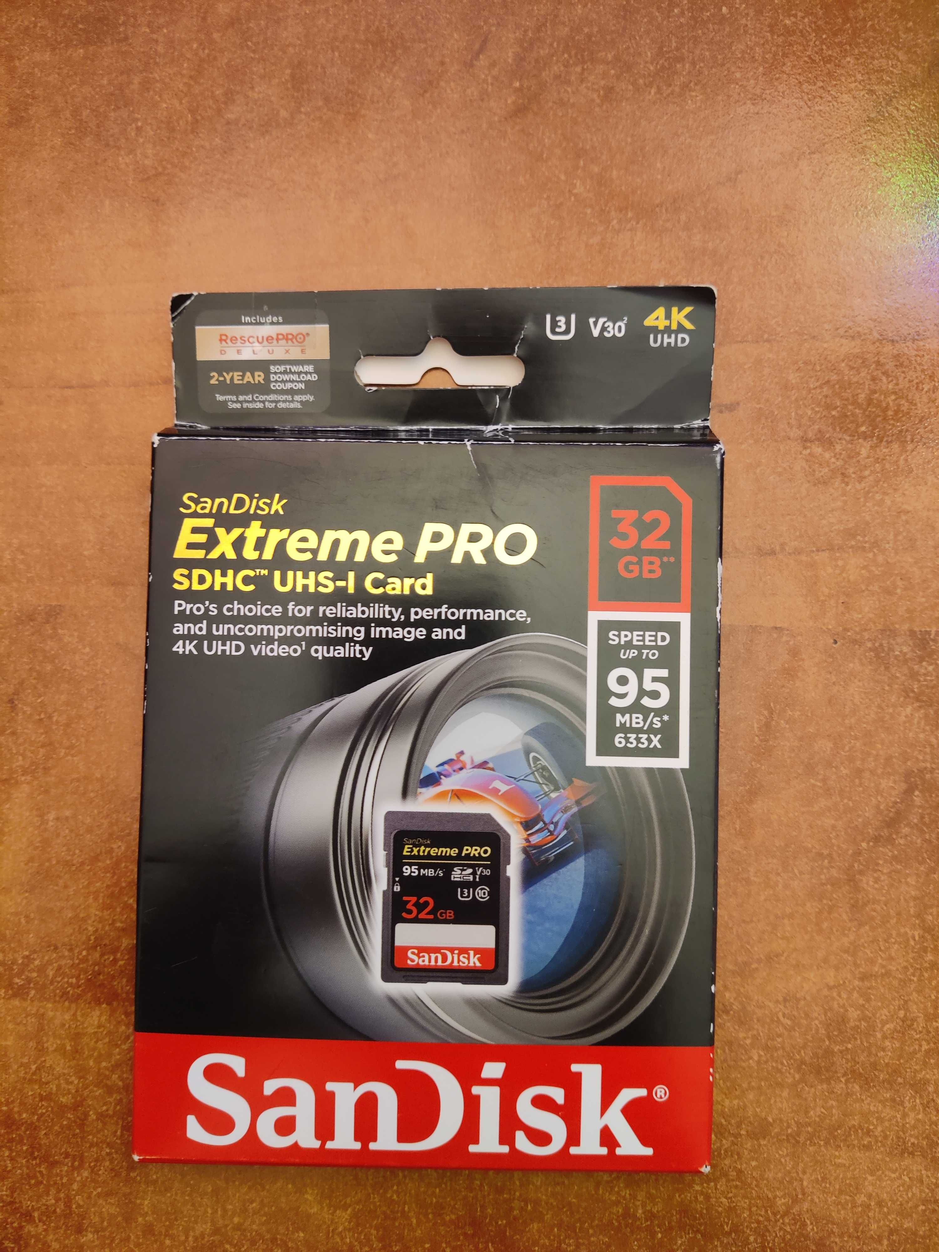 Карта пам'яті SanDisk SDHC Extreme Pro 32GB V30 UHS-I U3